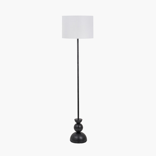 Pacific Lifestyle Vala Graphite Metal Textured Effect Ball Floor Lamp