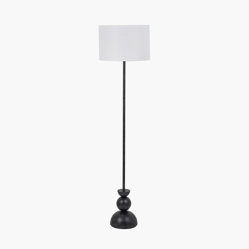 pacific lifestyle Vala Graphite Metal Textured Effect Ball Floor Lamp