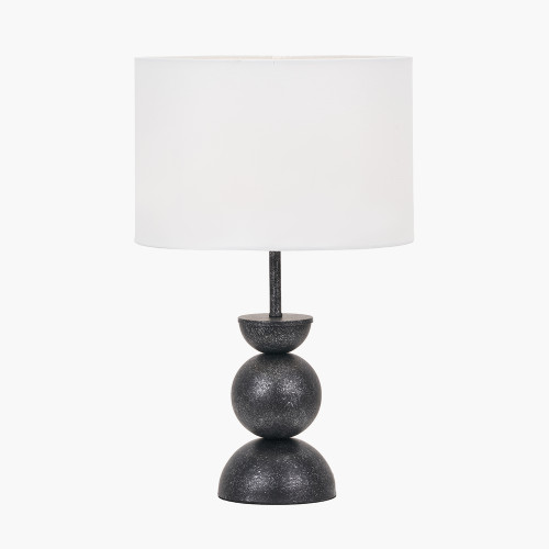Pacific Lifestyle Vala Graphite Metal Textured Effect Ball Table Lamp