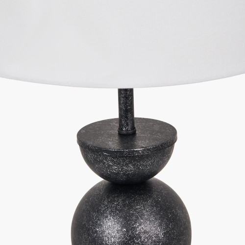 Pacific Lifestyle Vala Graphite Metal Textured Effect Ball Table Lamp