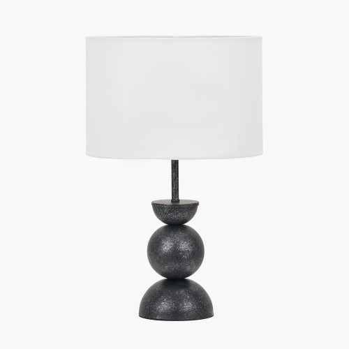 pacific lifestyle Vala Graphite Metal Textured Effect Ball Table Lamp