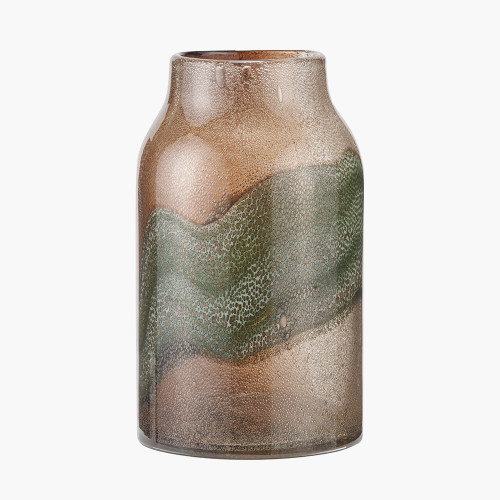 pacific lifestyle Valtellina Brown and Green Glass Vase