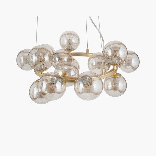 pacific lifestyle Vecchio Lustre Glass Ball and Gold Metal Pendant