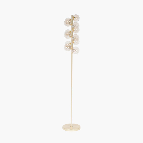 Pacific Lifestyle Vecchio Lustre Glass Orb And Gold Floor Lamp