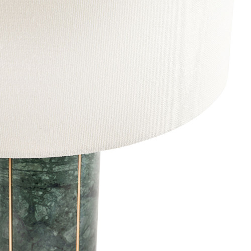 Pacific Lifestyle Venetia Green Marble And Gold Metal Tall Table Lamp