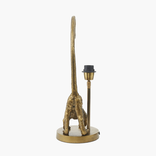 Pacific Lifestyle Vervet Antique Brass Metal Monkey Table Lamp Base