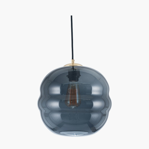 pacific lifestyle Vicenza Navy Ripple Glass Pendant