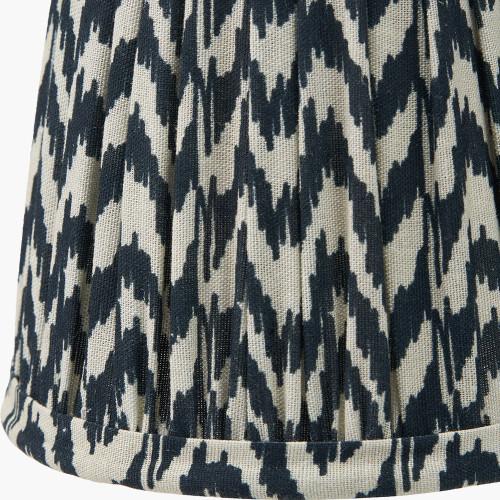 Pacific Lifestyle Vienna 14cm Black Chevron Tall Taper Mushroom Pleat Candle Clip Lampshade