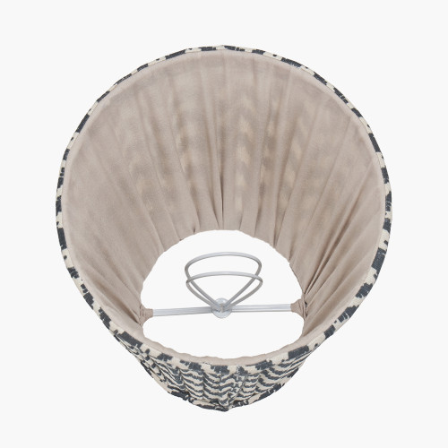 Pacific Lifestyle Vienna 14cm Black Chevron Tall Taper Mushroom Pleat Candle Clip Lampshade