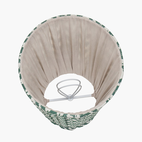 Pacific Lifestyle Vienna 14cm Forest Green Chevron Tall Taper Mushroom Pleat Candle Clip Lampshade