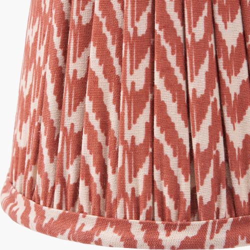 Pacific Lifestyle Vienna 14cm Red Chevron Tall Taper Mushroom Pleat Candle Clip Lampshade