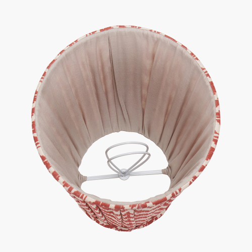 Pacific Lifestyle Vienna 14cm Red Chevron Tall Taper Mushroom Pleat Candle Clip Lampshade