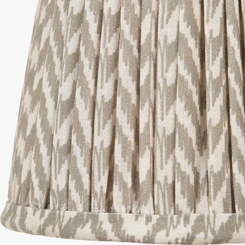 Pacific Lifestyle Vienna 14cm Taupe Chevron Tall Taper Mushroom Pleat Candle Clip Lampshade