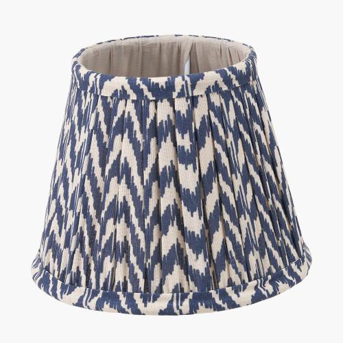 Pacific Lifestyle Vienna 16cm Blue Chevron Mushroom Pleat Lampshade
