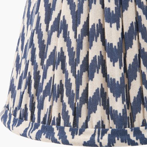 Pacific Lifestyle Vienna 16cm Blue Chevron Mushroom Pleat Lampshade