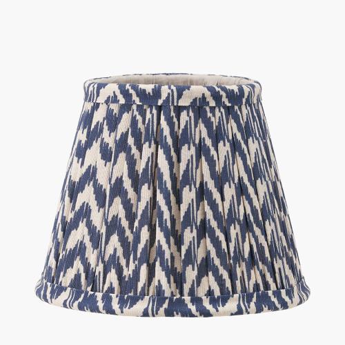 pacific lifestyle Vienna 16cm Blue Chevron Mushroom Pleat Lampshade