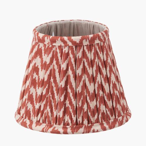 Pacific Lifestyle Vienna 16cm Red Chevron Mushroom Pleat Lampshade