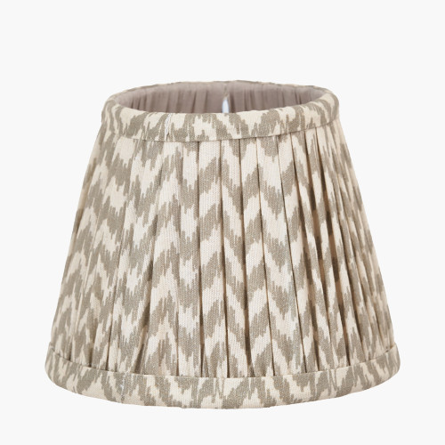 Pacific Lifestyle Vienna 16cm Taupe Chevron Mushroom Pleat Lampshade