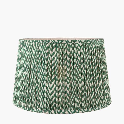Pacific Lifestyle Vienna 30cm Forest Green Chevron Mushroom Pleat Lampshade