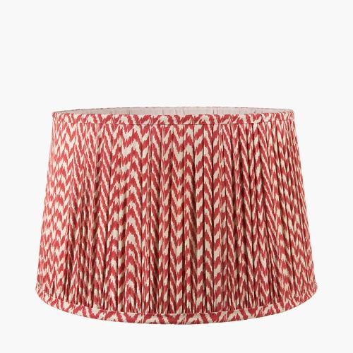 Pacific Lifestyle Vienna 30cm Red Chevron Mushroom Pleat Lampshade