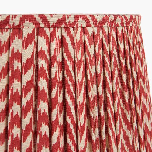 Pacific Lifestyle Vienna 30cm Red Chevron Mushroom Pleat Lampshade