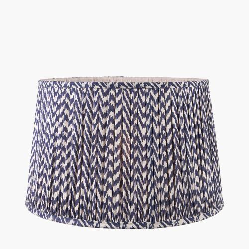 Pacific Lifestyle Vienna 35cm Blue Chevron Mushroom Pleat Lampshade