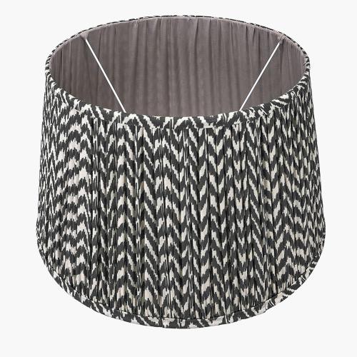 Pacific Lifestyle Vienna 40cm Black Chevron Mushroom Pleat Lampshade