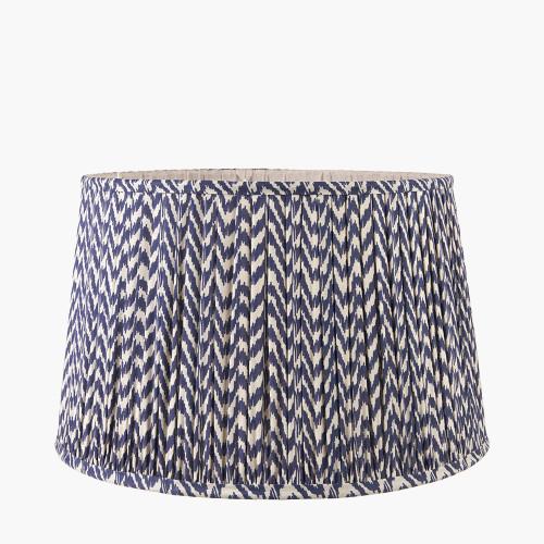 pacific lifestyle Vienna 40cm Blue Chevron Mushroom Pleat Lampshade
