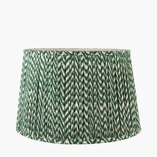pacific lifestyle Vienna 40cm Forest Green Chevron Mushroom Pleat Lampshade
