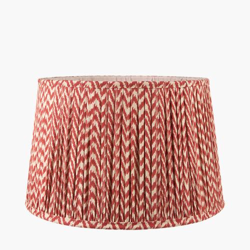 pacific lifestyle Vienna 40cm Red Chevron Mushroom Pleat Lampshade