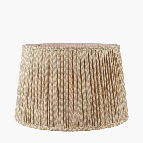Pacific Lifestyle Vienna 40cm Taupe Chevron Mushroom Pleat Lampshade