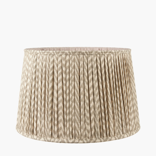 pacific lifestyle Vienna 40cm Taupe Chevron Mushroom Pleat Lampshade