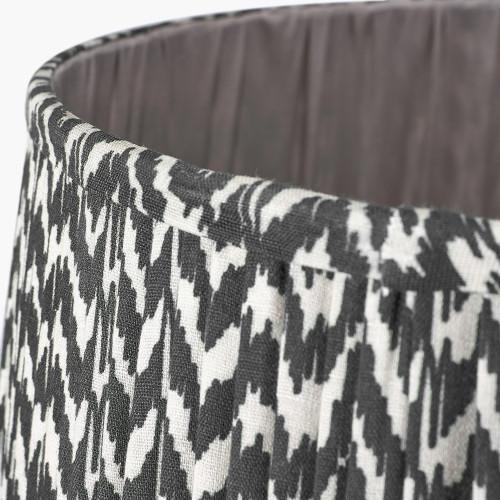 Pacific Lifestyle Vienna 45cm Black Chevron Mushroom Pleat Lampshade