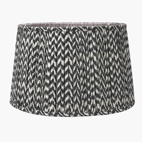 pacific lifestyle Vienna 45cm Black Chevron Mushroom Pleat Lampshade