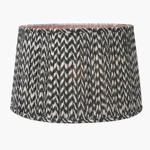 Pacific Lifestyle Vienna 50cm Black Chevron Mushroom Pleat Lampshade