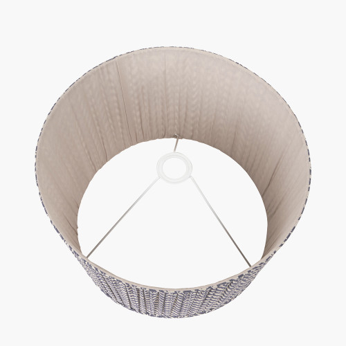 Pacific Lifestyle Vienna 50cm Blue Chevron Mushroom Pleat Lampshade