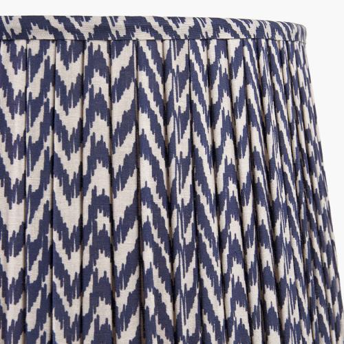 Pacific Lifestyle Vienna 50cm Blue Chevron Mushroom Pleat Lampshade