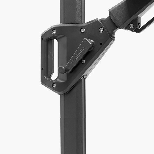 Pacific Lifestyle Voyager T1 3m Round Anthracite Free Arm Parasol