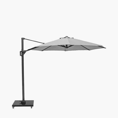 Pacific Lifestyle Voyager T1 3m Round Luna Grey Free Arm Parasol