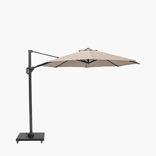 Pacific Lifestyle Voyager T1 3m Round Taupe Free Arm Parasol