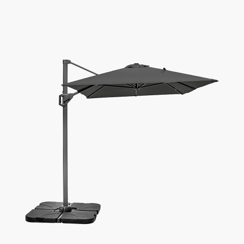 Pacific Lifestyle Voyager T1 3m X 2m Rectangular Anthracite Free Arm Parasol