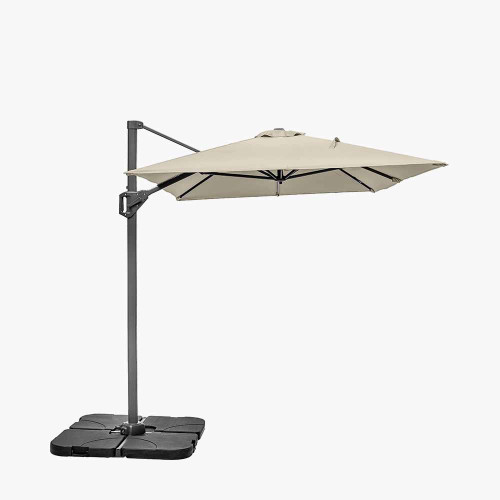 Pacific Lifestyle Voyager T1 3m X 2m Rectangular Champagne Free Arm Parasol