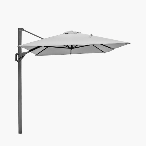 Pacific Lifestyle Voyager T1 3m X 2m Rectangular Luna Grey Free Arm Parasol