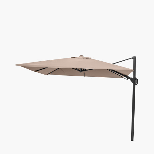 pacific lifestyle Voyager T2 2.7m Square Taupe Free Arm Parasol