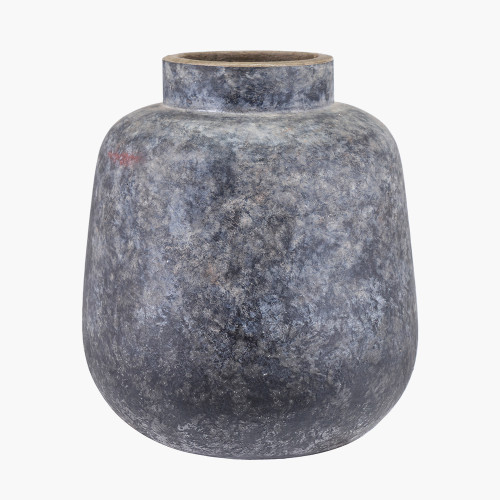 Pacific Lifestyle Vulcan Grey Volcanic Effect Stoneware Vase