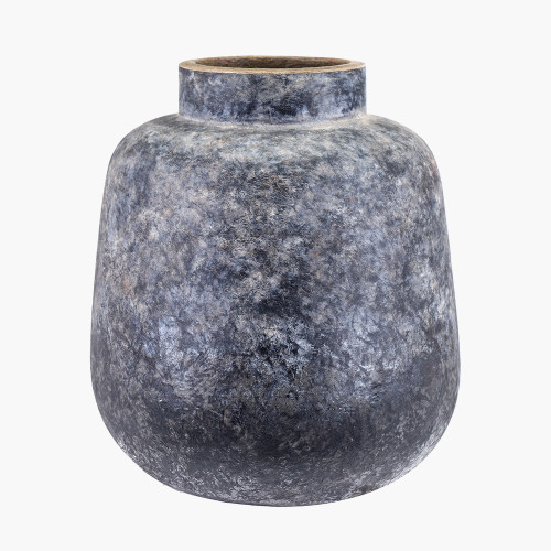 Pacific Lifestyle Vulcan Grey Volcanic Effect Stoneware Vase