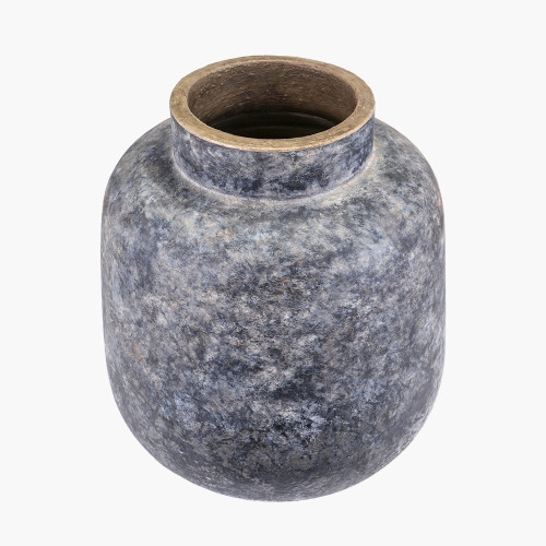 Pacific Lifestyle Vulcan Grey Volcanic Effect Stoneware Vase