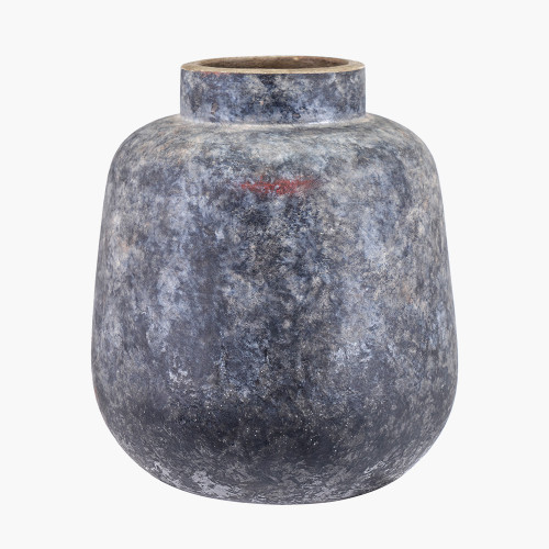pacific lifestyle Vulcan Grey Volcanic Effect Stoneware Vase
