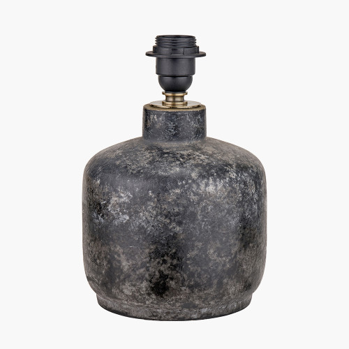 Pacific Lifestyle Vulcan Textured Volcanic Effect Grey Small Stoneware Table Lamp Base