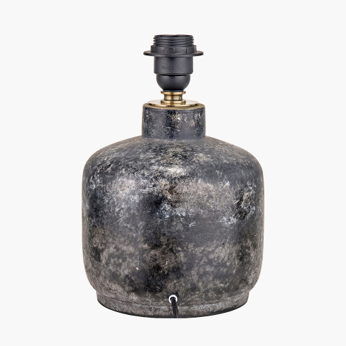 Pacific Lifestyle Vulcan Textured Volcanic Effect Grey Small Stoneware Table Lamp Base